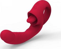 Vibratorius Boss Of Toys Licking, raudonas