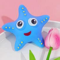 4 Colors Eyed Starfish Squishy Toys Stress Balls Slow Rebound Anxiety Release Sensory Fidget Toy For Adults Kids Party Favors mėlyna