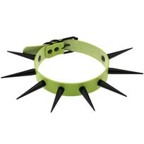 Giant Spiked Choker Collar Punk Pu Leather Spike Chockers Necklace For Women Men Rave Goth Costumes Jewelry beige