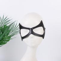 1 vnt. pusės veido katės akių kostiuminė kaukė moterims, juoda dirbtinės odos katės kaukė karnavalui, Helovino vakarėliui ir Cosplay white