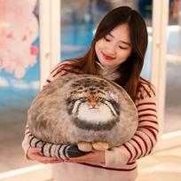 Adorable Pallas Cat Plush Body Pillow - Perfect for Kawaii Throw Pillows for Pets Lovers black