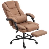 Ergonomic office chair, office armchair with reclining backrest, adjustable height, 65x67x111-119cm, brown 67 x 65 x 119 cm