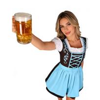 Women's Plus Size Costume Dress for Oktoberfest Celebration L mėlyna