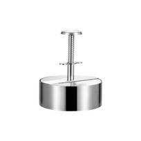 Stainless Steel Burger Press Non Stick Meat Patty Press Durable Patty Making Mold  Restaurant 8cm gray