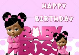 Boss Baby Cartoon Backdrop Lovely Baby Birthday Party Decor Baby Shower Supplies Photo Backdrop Party Wall Banner 47.2x31.5inch/120*80cm pink