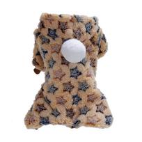 Pet Dog Cotton Clothes Hairball Flannel Material Autumn and Winter Autumn and Winter Models XS gray