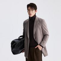 LILANZ Men's Mid-Length Wool Blend Coat L (170) pilkšvai ruda