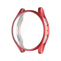 Soft TPU Case for Samsung Galaxy Watch 4/5/6/7 40mm 44mm Screen Protector All-Around Protective Cover for Watch 6 47mm 43mm for Watch 6 43mm raudona