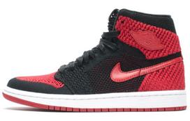 Jordan 1 Retro High Flyknit Bred GS 919702-001 38 black