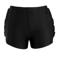 Padded Shorts Snowboard Hip Protector Quick Dry Four Way Stretch Zipper Waistband Flexible Compression Base Layer for M/150 for 135-155cm black