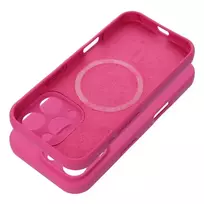 OEM Silicone 2mm phone case with MagSafe support for iPhone 15 Pro pink