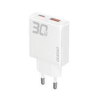 Dudao GaN A30EU 30W USB-A / USB-C Wall Charger - White