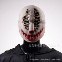 Stitched Clown Mask Handmade Threaded Smiling Killer Ghost Face Mask Halloween Ball Party CO Dress up props Stitched Clown Mask gray