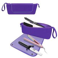 Heat Resistant Straightener Storage Bag Travel Pouch for Curling Iron Hair Dryer Portable Desk Mat Organizer Reliable Protection 12x46x15cm balta