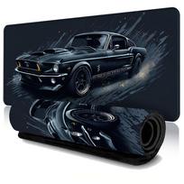 pc Japanese Style Car Art Desk Mat Large Gaming Mouse Pad Nonslip Rubber Base Stitched Edge Keyboard Pads PC for Office Decor 300x800x2mm black