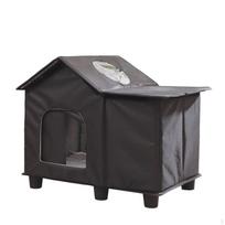 Outdoor Cat House Waterproof Weatherproof Season Pet Supply for Backyard, Garden, Patio gray