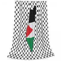 Palestinos Žemėlapis Palestiniečių Kufiya Hatta Antklodės Koralinis Vilnos Pliušas Tradicinis Keffiyeh Raštas Mėtoma Antklodė Lovai Lovos Kilimas 75x90cm black