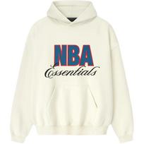 Fear of God Essentials NBA 90s Hoodie Cream White Unisex Tops 192NB256702F M gray