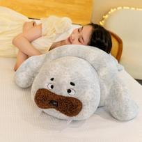 New simulation seal plush toy healing doll accompanying doll zoo aquarium rag doll 50cm pilka spalva