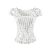 Crew neck short-sleeved T-shirt women's summer new American Spice Girl style sexy and slim waist bottoming top S balta