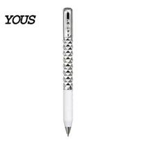 Tactile Sensory Fidget Toy Deformation Ballpoint Pen, 3D Geometric Ergonomic Smooth Novelty Pen for Desk Writing Diamond Decompression Office sidabras