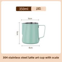 Baristos profesionalus pieno putoklis ąsotėlis 350ml Kavos latte art puodelis Kavinės įrankis rožinė