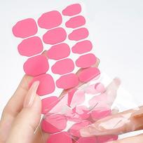 5 Sheets Double Sided Glue Nail Sticker Adhesive Tabs Waterproof Breathable Fake Nail Glue Stickers Jelly False Nails Tips pink