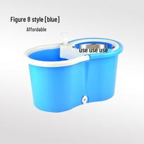 Rectangular Automatic Spin-Dry Mop Bucket - Single Cylinder, No Handle Included blue