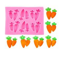 Fondant Molds Small Carrots Molds Chocolate Silicone Moulds Cake Molds DIY Baking Molds for Fondant Decoration pink