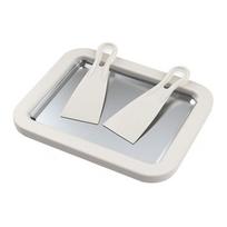 Rolled Ice Cream Maker With 2 Scrapers, Easy Homemade Desserts(White) white