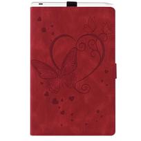 Dėklas Samsung Galaxy Tab S10 FE 10,9 colio 2025 SM-X520 SM-X526B, 3D drugelio TPU galinis planšetinio kompiuterio dangtelis, skirtas Galaxy S7 S8 S9 11 colių S7 11inch raudona
