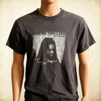 Vtg Tracy Chapman Soul Pop Music Cotton Black All Size Unisex Shirt 2XL gray