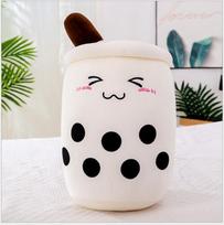 24/70CM Real-life Bubble Tea Plush Toy Boba Milk Tea Plushie Toy Soft Stuffed Hug Pillow Balls Bubo Tea Cup Cushion Gift Girl 24CM black