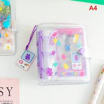 Skaidrių segtuvų albumo nuotraukų kortelių kolekcija su nešiojamu pakabuku A4 white