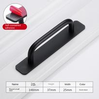 Aluminium Alloy Door Handle Self-Adhesive Door Handlebar Fashion Door Knob  Kitchen 148mm juoda