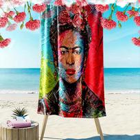 Frida Kahlo Print Beach Towel, Large Soft Quick Dry Towel for Beach Camping Swimming 70cmx140cm(27x55inch)