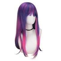 Oshi No Ko Hoshino Ai Cosplay Wig Long Purple Rose pink Cosplay Anime Ponytail Heat Resistant Synthetic Cosplay Wigs One Size blue