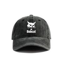 Bobcat Kepuraitės su snapeliu Nusidėvėjusios kepurės Kepurė Vyrams Moterims Retro Lauko Vasarinė Reguliuojama Bobcat Sunkiosios technikos kepurės Mada Adjustable juoda