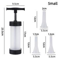 Manual Sausage Stuffer Compact Household Meat Filling Machine Reusable DIY Tool for Camping Picnic Sausage Making A2 white