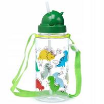 Vaikų gertuvė su šiaudeliu ir dirželiu "maži Dinozaurai", 450ml