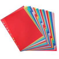 21pcs binder dividers, A-YZ alphabet label notebook dividers, suitable for 2/3/4/11 ring binders. blue