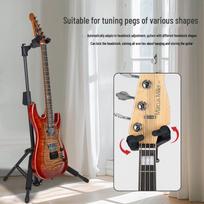 Anoma AGS209 Self-Locking Guitar Stand for Acoustic, Electric, and Bass Single-Head Self-Locking white