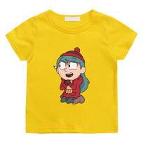 Cotton Hilda and Alfur O-neck T-shirts Kawaii Boys Girl Tops Children T Shirt Casual Graphic Printing Tshirt 100 geltona