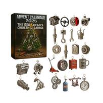 2025 Advent Calendar 24 Days Mini Auto Parts Tools Christmas Countdown Calendar For Mechanics Car Enthusiasts Holiday Gifts L gray