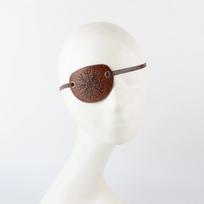 Lengvas Retro Pirato Akių Kaukė Odinė Rankų Darbo Plokščio Profilio Vienakojis Laivininkas Unisex Cosplay LARP Rekvizitas ruda