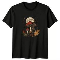 Mushroom Moon Nature T-Shirt, Magic Fungi Shirt, Witchy Tee 4XL white