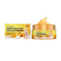 Exfoliating Hand Foot Mask Heel Cracked Repair Remove Callus Dead Skin Improve Rough Dryness Moisturizing Peeling Feet Care Mask 100g yellow