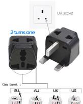 Hong Kong to UK Conversion Plug Adapter for Indonesia & Malaysia, CE Certified, Three-Pin Travel Socket balta