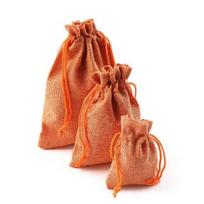 New Bundle Burlap Bag Jewelry Linen Bag Sachet Empty Bag Christmas Gift Drawstring Cotton And Linen Bag 15*35cm can be customized logo oranžinė