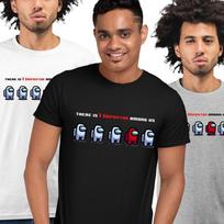 Among Us Gamer Tshirt for Men Women Kids  Xmas Funny Gift Tee S3XL L white